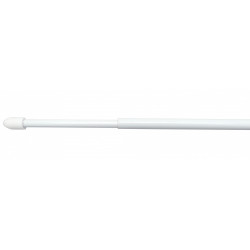 2 barres Rondes Diam. 7 mm blanc brillant 30/50 cm acier - Centrale Brico