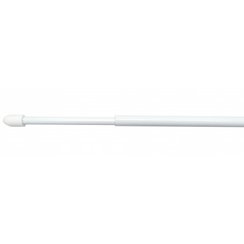 2 barres Rondes Diam. 7 mm blanc brillant 30/50 cm acier - Centrale Brico