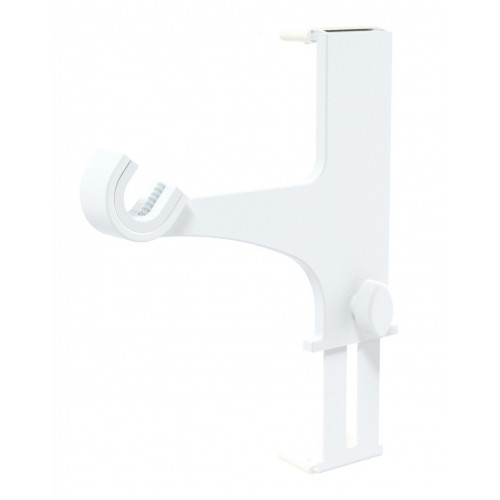 Lot de 2 supports sans perçage pour barre à rideau caisson volet,20/28 mm blanc laqué - Centrale Brico