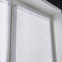 Paire de vitrages tamisant, Kita blanc l.60 x H.120 cm de marque Centrale Brico, référence: B6574500