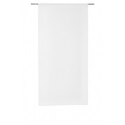 Paire de vitrages tamisant, Leo blanc-blanc n°0 l.60 x H.180 cm - Centrale Brico