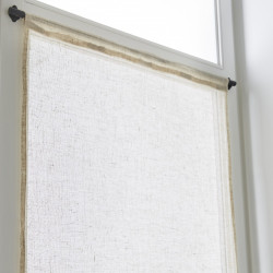 Paire de vitrages tamisant, Rio naturel l.60 x H.120 cm de marque Centrale Brico, référence: B6575600