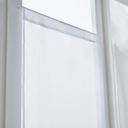 Paire de vitrages transparent, Idealis blanc l.45 x H.90 cm de marque Centrale Brico, référence: B6575900