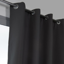 Rideau obscurcissant thermique, Stop-froid plus gris foncé l.140 x H.250 cm de marque Centrale Brico, référence: B6576200