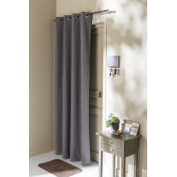 Rideau obscurcissant thermique, Stop-froid plus gris foncé l.140 x H.250 cm - Centrale Brico