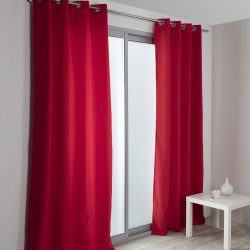 Rideau obscurcissant thermique, Stop-froid plus rouge l.140 x H.250 cm - Centrale Brico