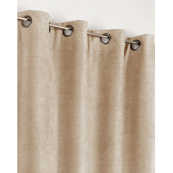 Rideau occultant thermique, Alaska beige l.140 x H.260 cm de marque LINDER, référence: B6576800