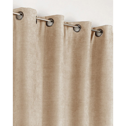 Rideau occultant thermique, Alaska beige l.140 x H.260 cm - LINDER