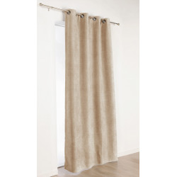 Rideau occultant thermique, Alaska beige l.140 x H.260 cm - LINDER