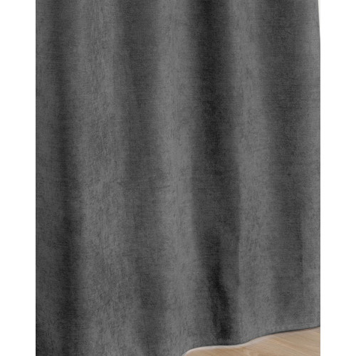 Rideau occultant thermique, Alaska gris foncé l.140 x H.260 cm - LINDER