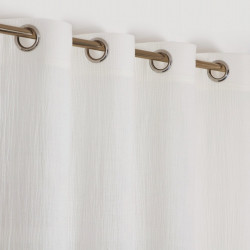 Rideau tamisant Maja, gaze de coton, blanc l.130 x H.260 cm de marque Centrale Brico, référence: B6577600