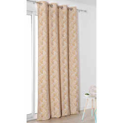 Rideau tamisant, Ardeco moutarde l.135 x H.250 cm LINDER - LINDER