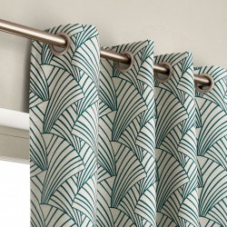 Rideau tamisant, Ardeco vert l.135 x H.250 cm LINDER de marque Centrale Brico, référence: B6577800