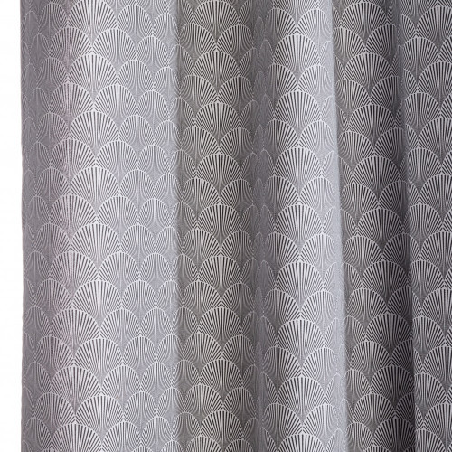 Rideau tamisant, coton, Clara gris et blanc l.140 x H.260 cm - Centrale Brico
