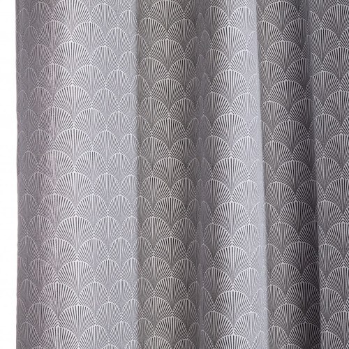 Rideau tamisant, coton, Clara gris et blanc l.140 x H.260 cm - Centrale Brico