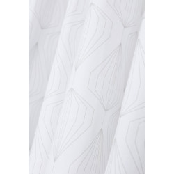 Rideau tamisant, coton, Diams blanc et gris l.140 x H.260 cm - Centrale Brico