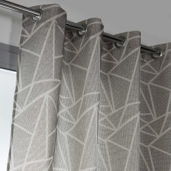 Rideau tamisant, Tango gris et blanc l.140 x H.250 cm - Centrale Brico