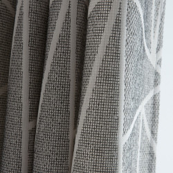 Rideau tamisant, Tango gris et blanc l.140 x H.250 cm - Centrale Brico