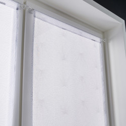 Vitrage tamisant, Kita blanc l.80 x H.160 cm de marque Centrale Brico, référence: B6582100