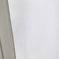 Vitrage tamisant, Leo blanc l.70 x H.210 cm - Centrale Brico