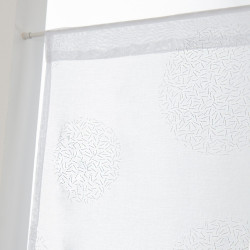 Vitrage transparent blanc l.80 x H.160 cm - Centrale Brico