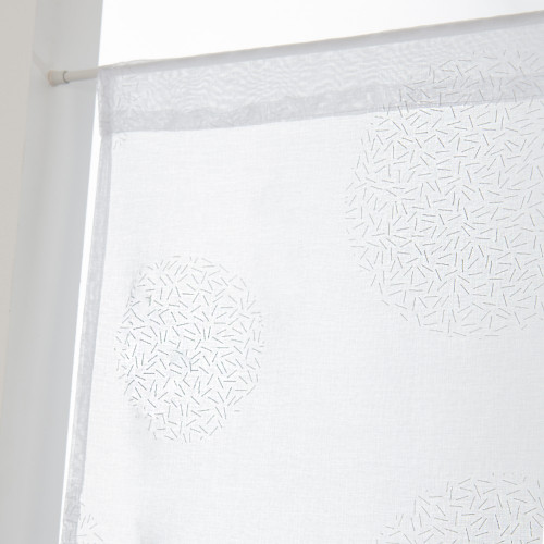 Vitrage transparent blanc l.80 x H.160 cm - Centrale Brico