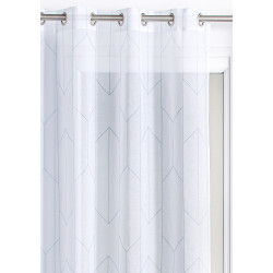 Voilage tamisant, Confort bleu l.140 x H.240 cm de marque Centrale Brico, référence: B6584000