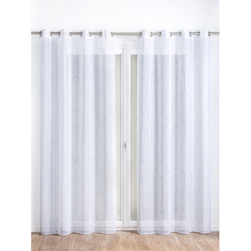 Voilage tamisant, Confort bleu l.140 x H.240 cm - Centrale Brico