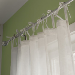 Voilage tamisant, Derry blanc l.140 x H.240 cm de marque Centrale Brico, référence: B6584100