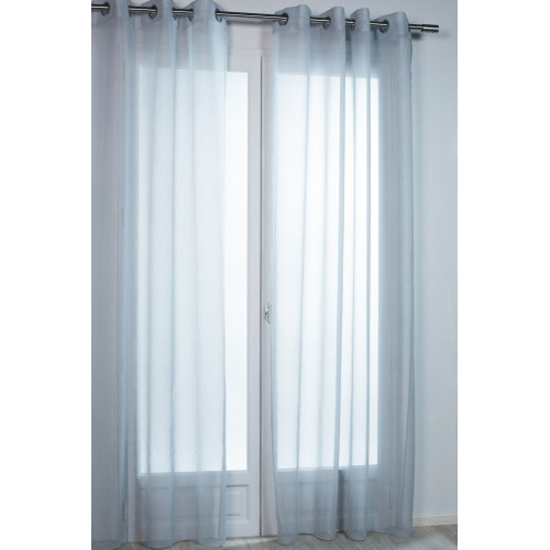 Voilage tamisant, Irisé gris l.140 x H.240 cm - Centrale Brico