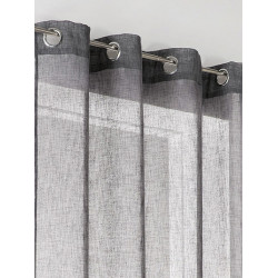 Voilage tamisant, Lium gris béton l.140 x H.240 cm - LINDER
