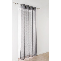 Voilage tamisant, Lium gris béton l.140 x H.240 cm - LINDER