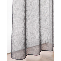 Voilage tamisant, Lium gris béton l.140 x H.240 cm - LINDER