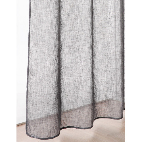 Voilage tamisant, Lium gris béton l.140 x H.240 cm - LINDER