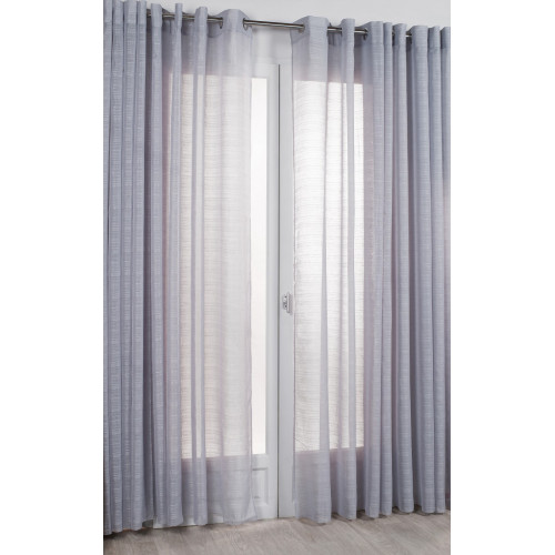 Voilage tamisant, Lola gris l.300 x H.240 cm - Centrale Brico