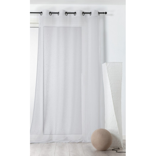 Voilage tamisant, Micao blanc l.145 x H.240 cm - Centrale Brico