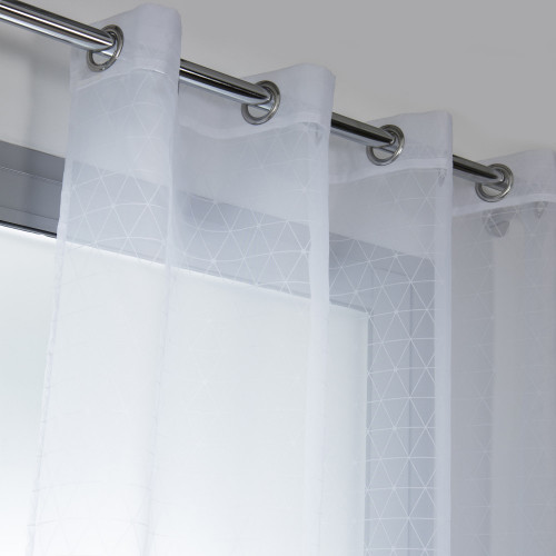 Voilage tamisant, New antares blanc l.140 x H.250 cm - Centrale Brico