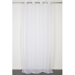 Voilage tamisant, New antares blanc l.140 x H.250 cm - Centrale Brico