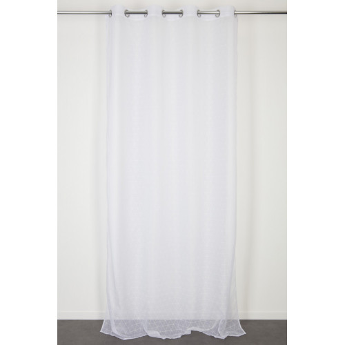 Voilage tamisant, New antares blanc l.140 x H.250 cm - Centrale Brico