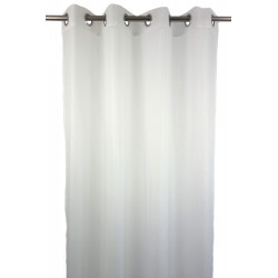 Voilage tamisant, Niagara blanc-blanc n°1 l.140 x H.260 cm - Centrale Brico