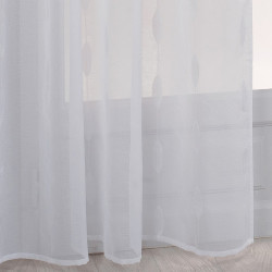 Voilage tamisant, Nina blanc l.140 x H.260 cm - Centrale Brico