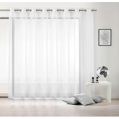 Voilage tamisant, Plein jour blanc l.300 x H.250 cm - Centrale Brico