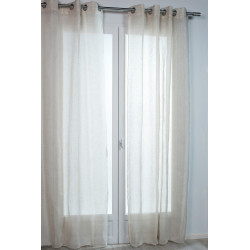 Voilage tamisant, Rio naturel l.140 x H.240 cm - Centrale Brico