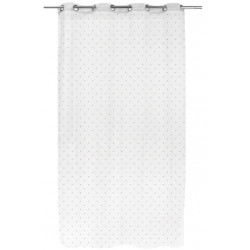 Voilage tamisant, Swan blanc et doré l.140 x H.250 cm - Centrale Brico