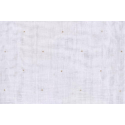 Voilage tamisant, Swan blanc et doré l.140 x H.250 cm - Centrale Brico