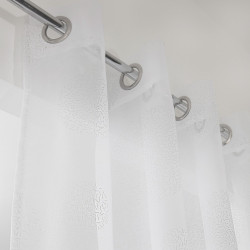Voilage transparent blanc l.140 x H.240 cm - Centrale Brico