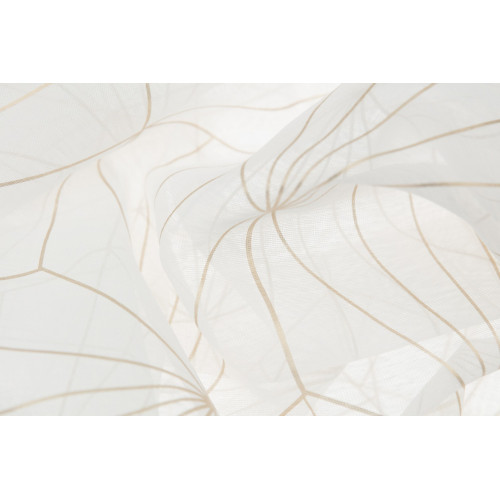 Voilage transparent, Artdéco blanc doré l.140 x H.260 cm - Centrale Brico