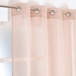 Voilage transparent, Briana rose argent l.135 x H.260 cm - Centrale Brico