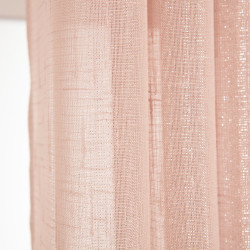 Voilage transparent, Briana rose argent l.135 x H.260 cm - Centrale Brico