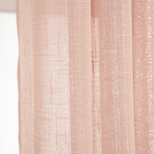 Voilage transparent, Briana rose argent l.135 x H.260 cm - Centrale Brico